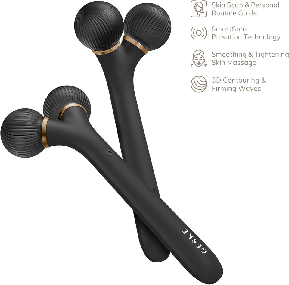 | Smartappguided™ Sonic Facial Roller | 4 in 1 | Derma Roller | Dispositivo per Viso | Roller Viso Professionale | Rassoda E Definisce La Pelle Del Viso