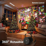 Usb-Powered LED Projection Lamp - 5V/1A 16 Dynamic Patterns, Suitable for Home & Car Holiday Atmosphere