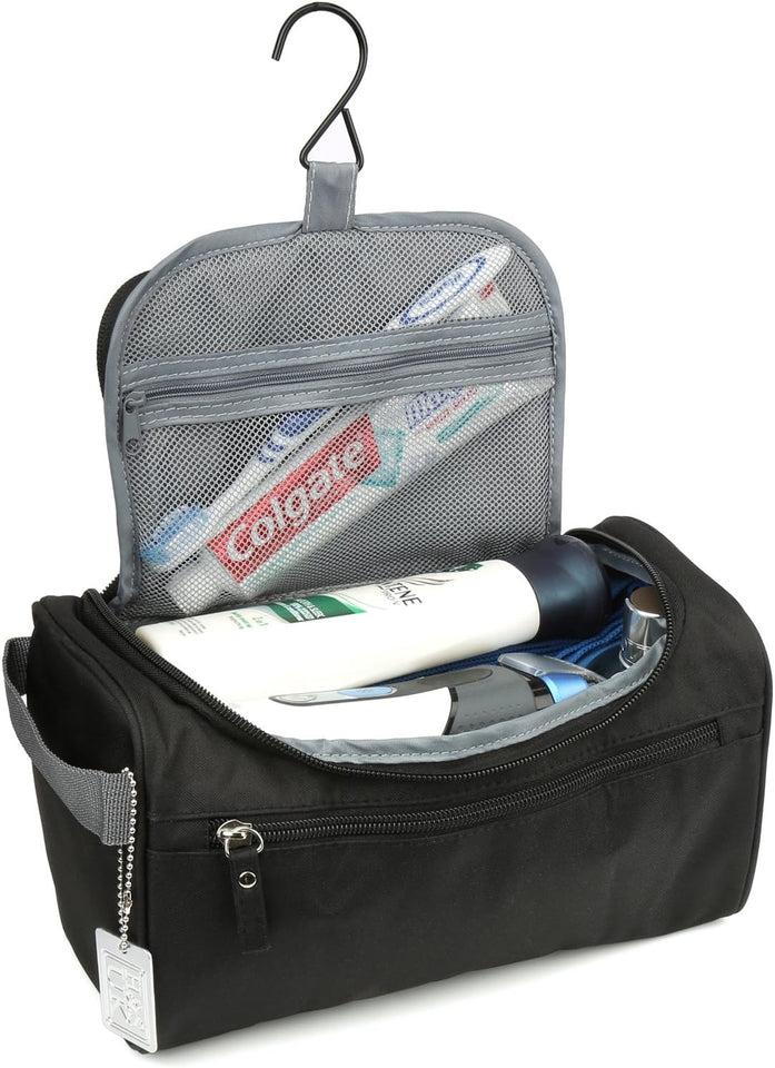Beauty Case Donna E Uomo - Borsa Da Viaggio per Trucchi E Shampoo - Borsa per Cosmetici Con 3 Scomparti Impermeabile E Leggera - Con Gancio Metallico Incluso
