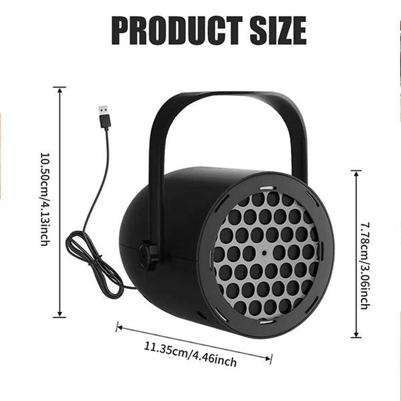 Usb-Powered LED Projection Lamp - 5V/1A 16 Dynamic Patterns, Suitable for Home & Car Holiday Atmosphere