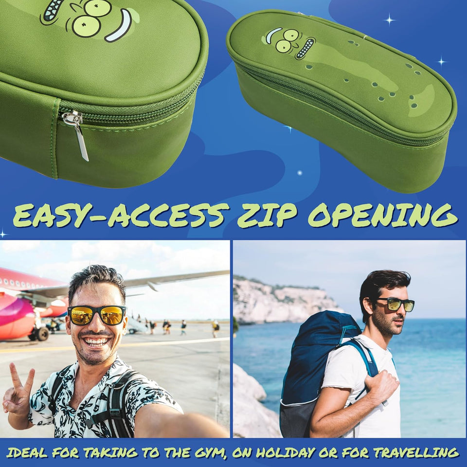 Pochette Uomo - Beauty Case Da Viaggio Borsa Da Toilette Con Zip Borsello Uomo Morbido - Trousse Uomo Ragazzo Sportivo -  Gadget Regalo