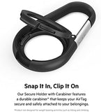 Secure Holder with Carabiner for Airtag - Black, Valigetta