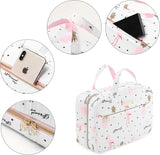 Beauty Case Da Viaggio per Donne, Grande Borsa Da Toilette Con Gancio, Impermeabile Trousse Trucchi Cosmetici Organizer