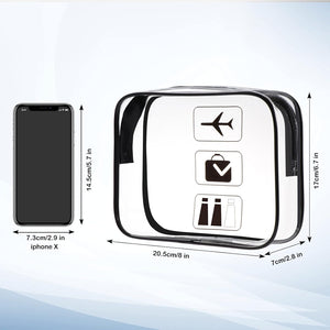 Beauty Case Trasparente, TSA Borsa Viaggio per Il Trasporto Di Liquidi, Beauty Case Impermeabile per Cosmetici, Donna/Uomo