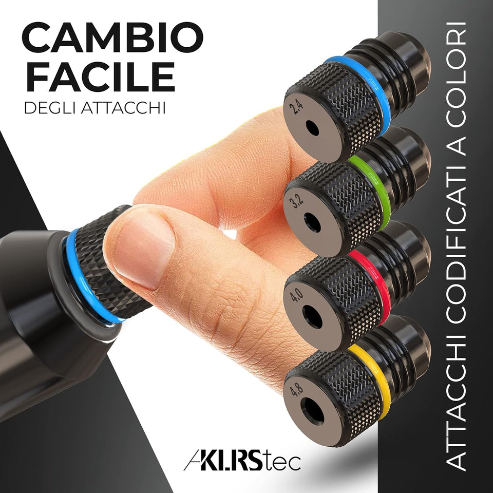 tec® Pinze Professionali per Rivetti Inclusi 120 Rivetti E 4 Perforatori HSS - Tenaglia per Rivetti a Strappo Di Alta Qualità per Lavorare Con I Rivetti Ciechi