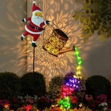 Christmas Solar Kettle Lights Garden Lawn Decorative Santa Kettle Ground Lamp Eco-Friendly Festive Design Solar Night Lights for Outdoor Garden Decor Unisex