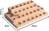 Espositore Oli Essenziali Legno Con 30 Griglie Aromaterapia Fragranza Olio Essenziale Di Trasporto Della Scatola per Viaggi E Presentazioni
