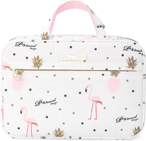 Beauty Case Da Viaggio per Donne, Grande Borsa Da Toilette Con Gancio, Impermeabile Trousse Trucchi Cosmetici Organizer