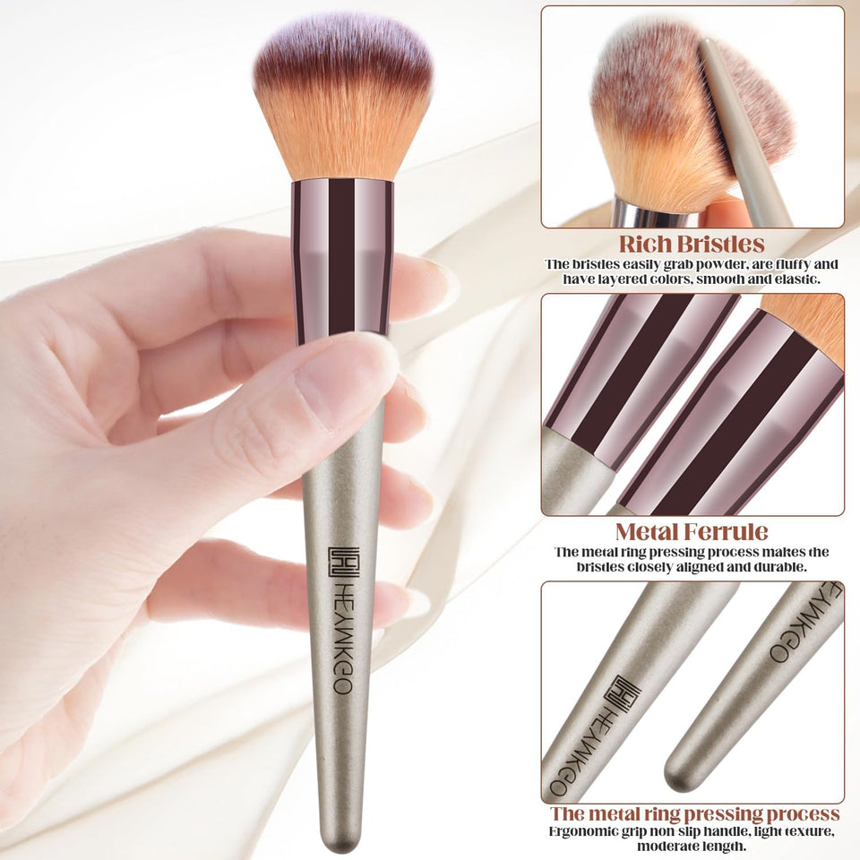 Pennelli Make Up, 10 Pezzi Set Pennelli Trucco Professionale Con Trousse in Pelle PU Pennelli per Trucco, Kit Pennelli Makeup Un per Tua Figlia O Tua Moglie