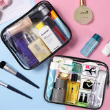 Beauty Case Trasparente, TSA Borsa Viaggio per Il Trasporto Di Liquidi, Beauty Case Impermeabile per Cosmetici, Donna/Uomo