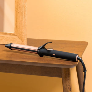 Ferro Arricciacapelli Surfcare Curly Sphere. Cilindro Da 28 Mm in Ceramica E Tormalina, Meno Frizz, Schermo, 120 °C - 210 °C, Cavo Girevole a 360 Gradi E 1,8 M, Spegnimento Automatico