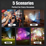 Usb-Powered LED Projection Lamp - 5V/1A 16 Dynamic Patterns, Suitable for Home & Car Holiday Atmosphere