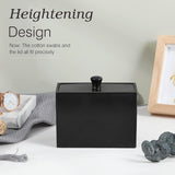 Contenitore Trucchi in Resina Con Coperchio,2 Scompatimenti Ultra Resistente Urti Graffi,Dim 13,5 X 9,5 X 7 Cm Accessori Bagno, Contenitore per Gioielli, Pennelli, Nero