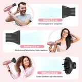 Asciugacapelli Professionale a Ioni 3000W Con Diffusore (3 Livelli Di Calore, 2 Velocità + Aria Fredda, 3 Accessori) Adatto per Saloni, Viaggi E Casa, Perfetto Come Regalo - Hairdryer