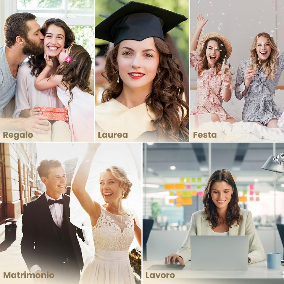 Ferro Arricciacapelli 5 in 1 Ferro Ondulato, Arricciacapelli 3 Fusti, Piastra Onde per Grandi Senza Ricci, Riscaldamento Rapido in Ceramica