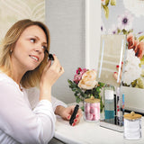 3 Pezzi Porta Cotton Fioc per Bagno, Porta Dischetti Struccanti, Organizzatore per Batuffoli Cotone Acrilicotrasparente Con Coperchio in Bambù, per Organizzare Batuffoli Cotone, Spugnette (3)