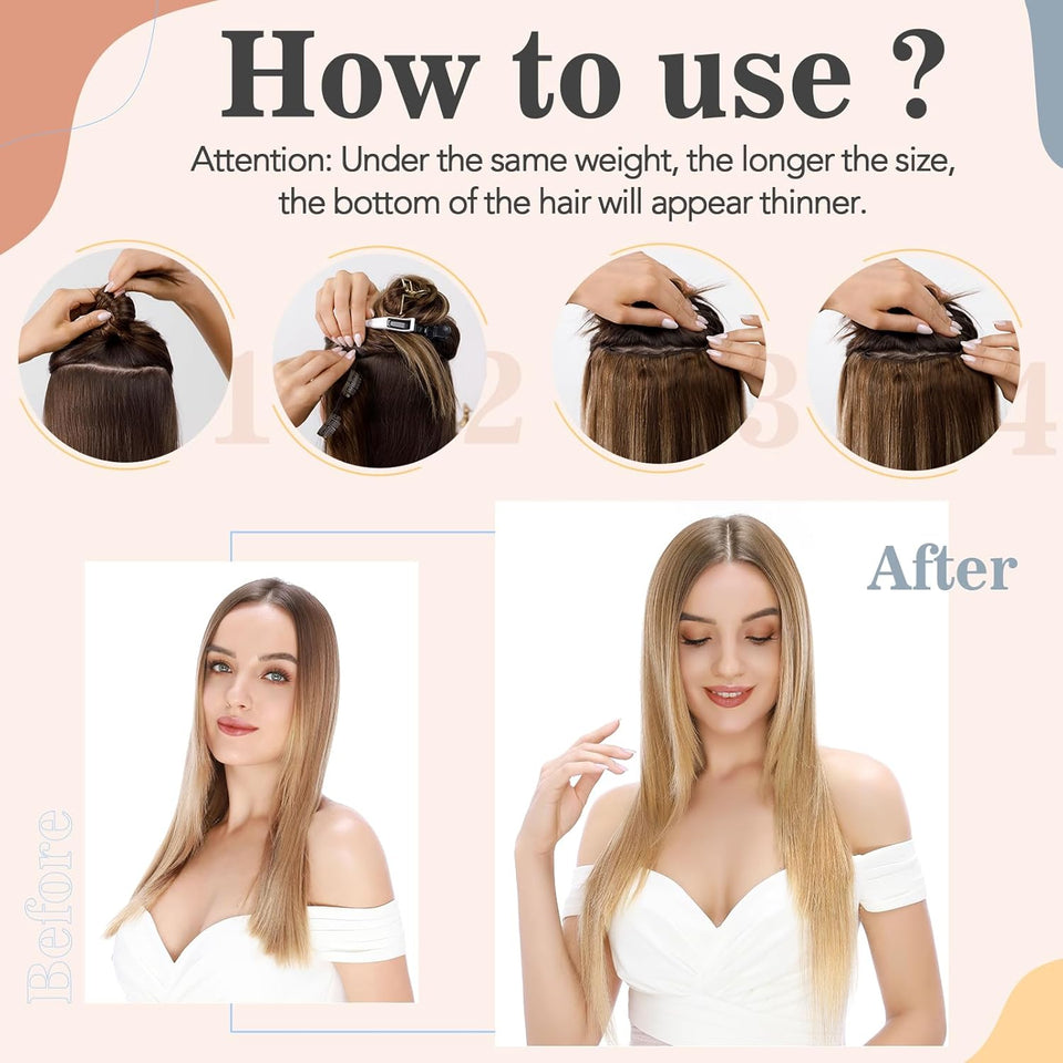 Extension Capelli Veri Clip, One Piece Naturali Extension Capelli Veri, Estensioni Dei Capelli Umani Clip, 5 Clips Extension Capelli Clip, 40Cm 45G Nero Jet Extension Capelli #1