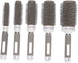 Set Di Spazzole Rotonde 5 Pezzi, Set Di Strumenti per Parrucchieri per La Cura Dei Capelli, Antistatico, Asciugatura Rapida, per Asciugatura E Arricciatura