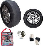 CALZA DA NEVE 205/60 R16 per RUOTE PNEUMATICI CON CERCHIO 16 TAGLIA L SET NEVE per GOMME MOTRICI CALZE DA NEVE per AUTO OMOLOGATE 1 COPPIA = 2PEZZI FACILE UTILIZZO SU STRADE INNEVATE E GHIACCIATE