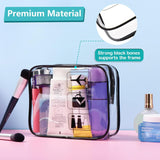 Beauty Case Trasparente, TSA Borsa Viaggio per Il Trasporto Di Liquidi, Beauty Case Impermeabile per Cosmetici, Donna/Uomo