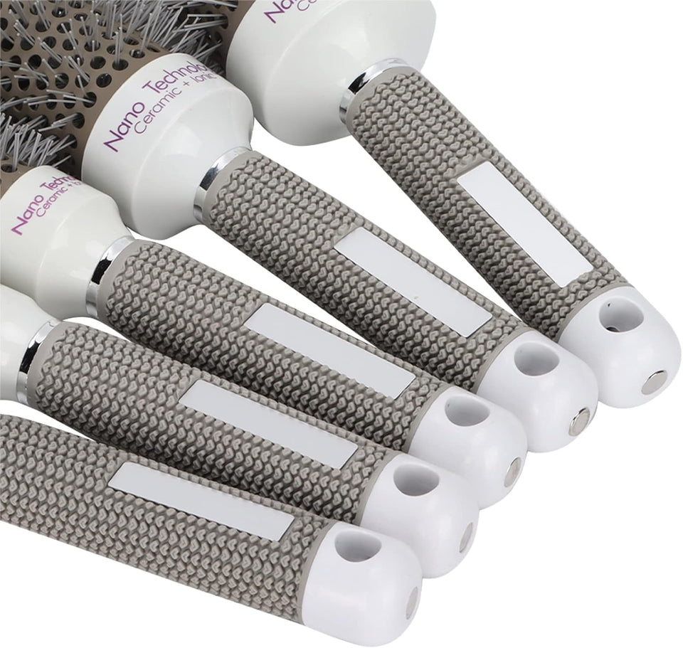 Set Di Spazzole Rotonde 5 Pezzi, Set Di Strumenti per Parrucchieri per La Cura Dei Capelli, Antistatico, Asciugatura Rapida, per Asciugatura E Arricciatura
