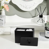 Contenitore Trucchi in Resina Con Coperchio,2 Scompatimenti Ultra Resistente Urti Graffi,Dim 13,5 X 9,5 X 7 Cm Accessori Bagno, Contenitore per Gioielli, Pennelli, Nero