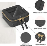 Piccola Beauty Case Trasparente per Borse E Borsette Mini Pochette Impermeabile per Il Trucchi per La Toilette Da Viaggio Elementi Essenziali E Organizer per Auto Con Cerniere (Nero)